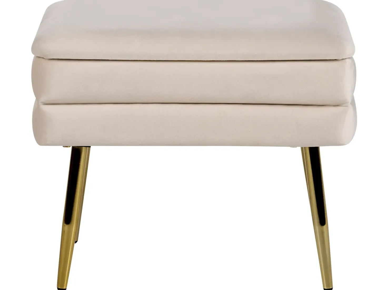 Polstret bænk med opbevaring ODESSA Velour Beige