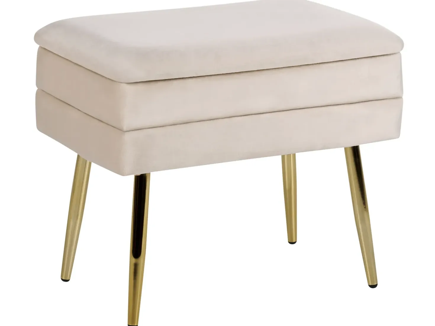 Polstret bænk med opbevaring ODESSA Velour Beige