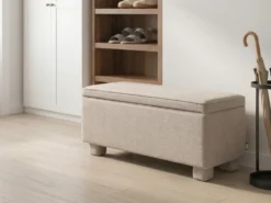 Polstret bænk med opbevaring ITHACA Beige