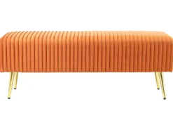 Polstret bænk PATERSON Velour Orange