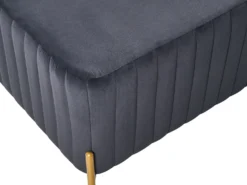 Polstret bænk UTAH Velour Sort