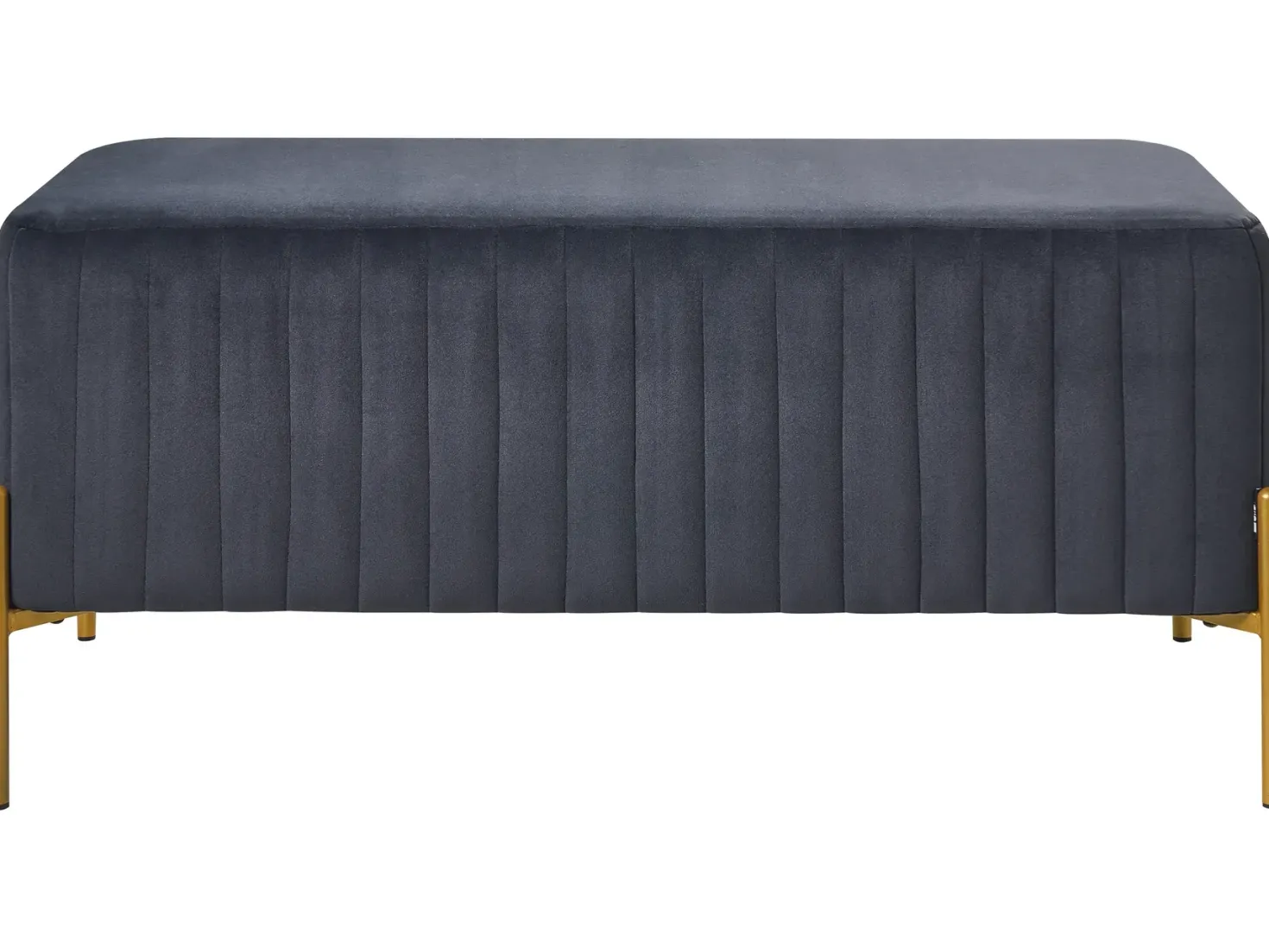 Polstret bænk UTAH Velour Sort
