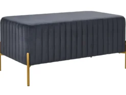 Polstret bænk UTAH Velour Sort