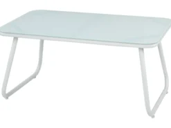 POMONTE 4 personers Loungesæt med bord Hvid Metal