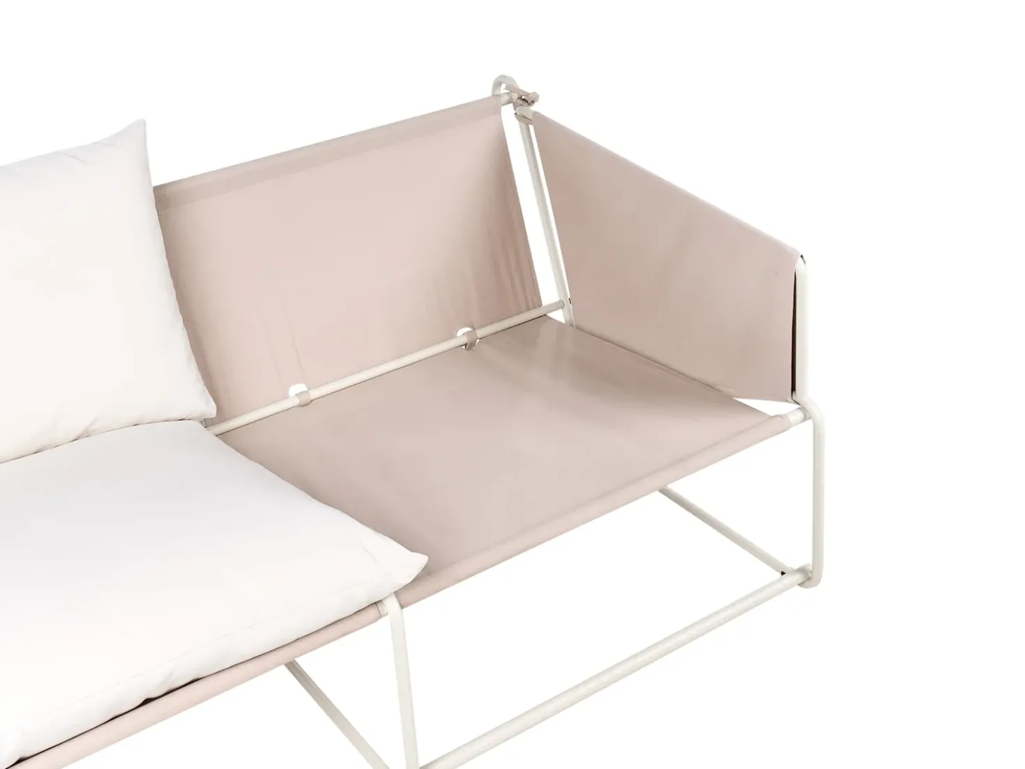 PONTE 4 personers havesofasæt Lys Beige Metal