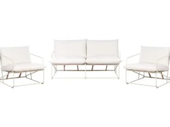 PONTE 4 personers havesofasæt Lys Beige Metal