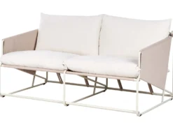 PONTE 4 personers havesofasæt Lys Beige Metal