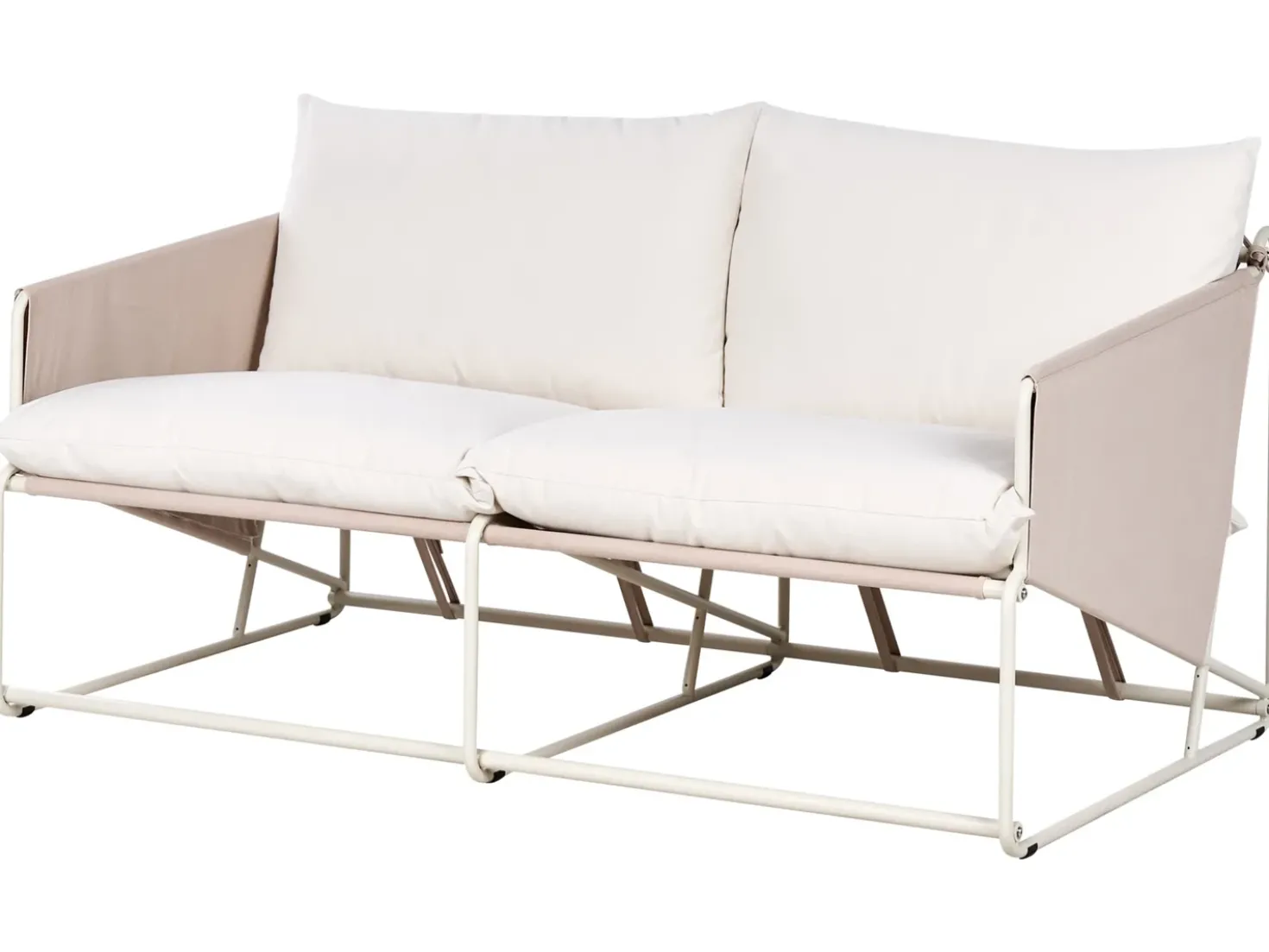 PONTE 4 personers havesofasæt Lys Beige Metal