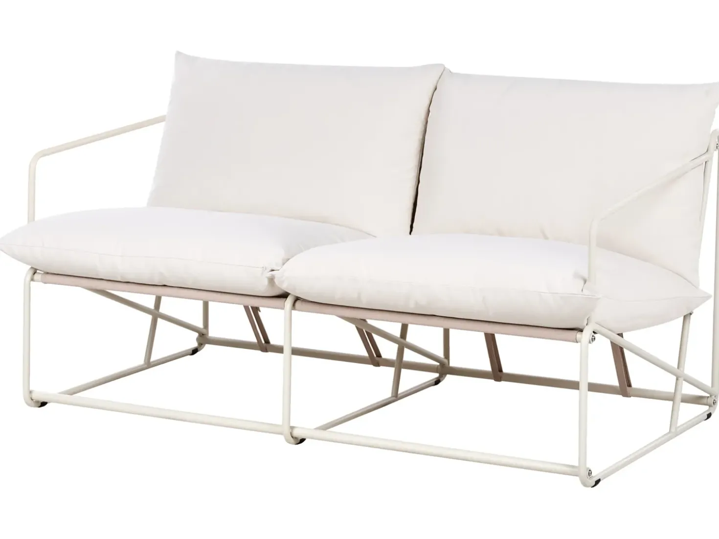 PONTE 4 personers havesofasæt Lys Beige Metal