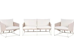 PONTE 4 personers havesofasæt Lys Beige Metal