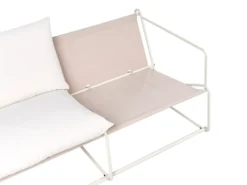 PONTE 3 personers havesofasæt Lys Beige Metal