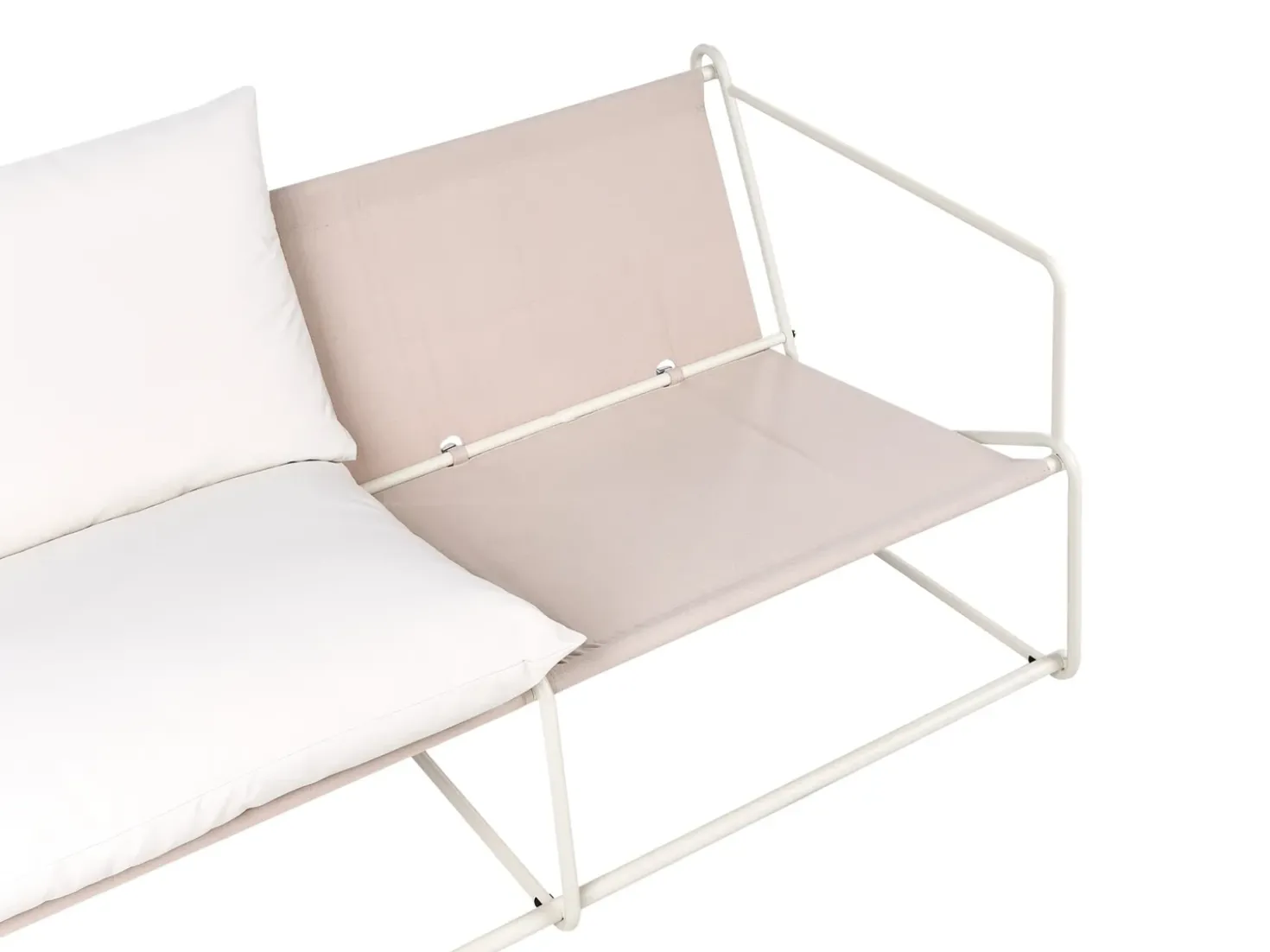 PONTE 3 personers havesofasæt Lys Beige Metal