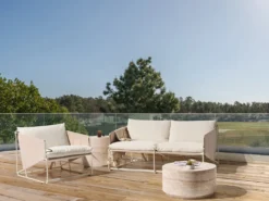 PONTE 3 personers havesofasæt Lys Beige Metal
