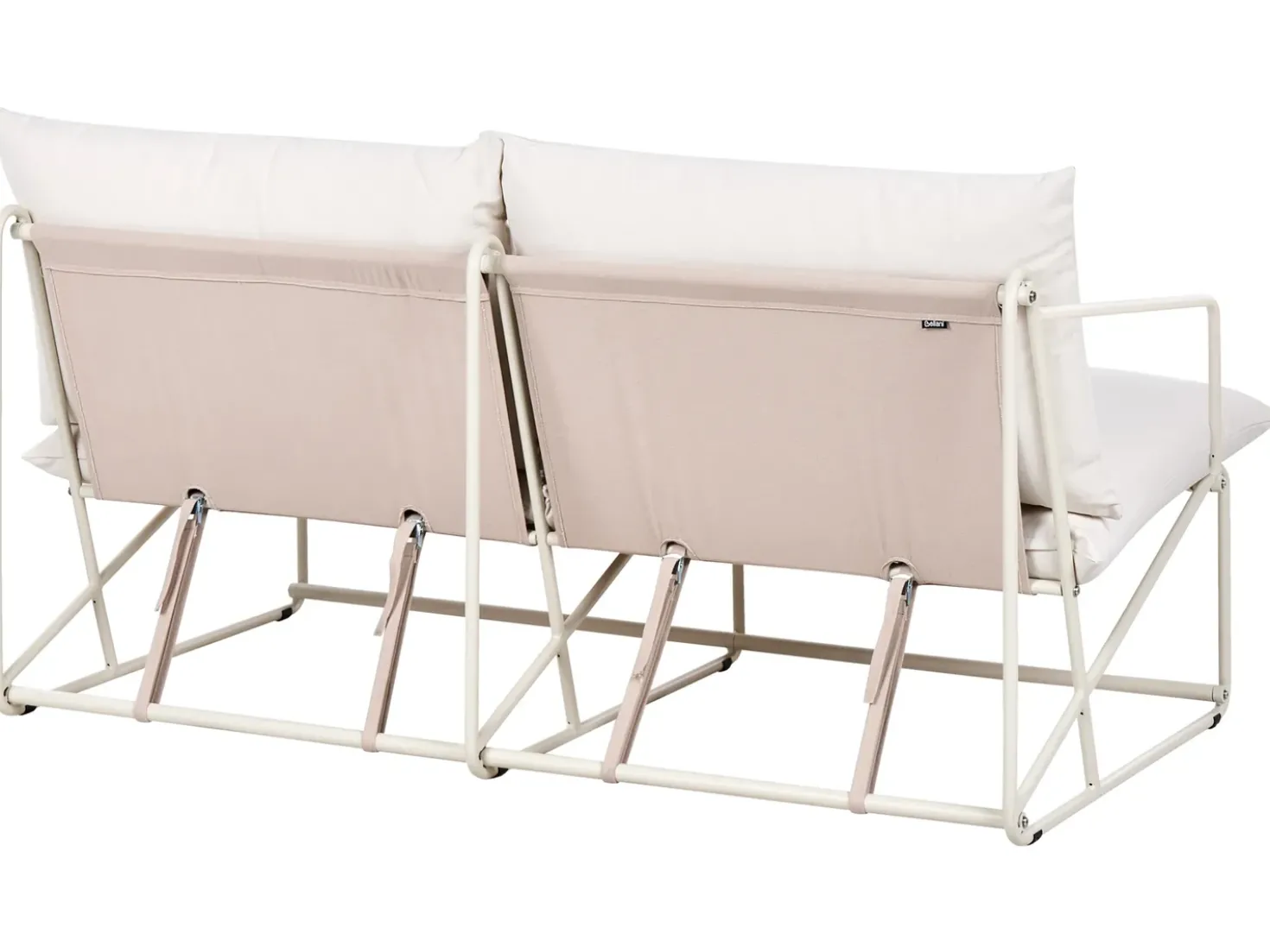 PONTE 3 personers havesofasæt Lys Beige Metal