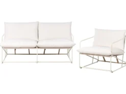 PONTE 3 personers havesofasæt Lys Beige Metal