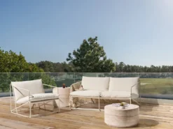 PONTE 3 personers havesofasæt Lys Beige Metal
