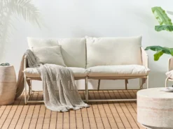 PONTE 3 personers havesofasæt Lys Beige Metal