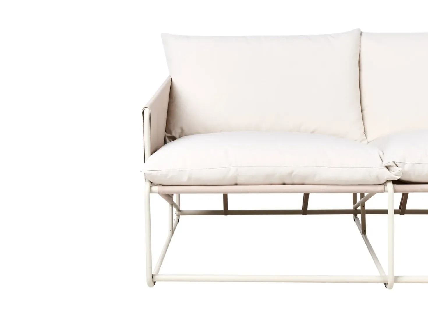 PONTE 3 personers havesofasæt Lys Beige Metal