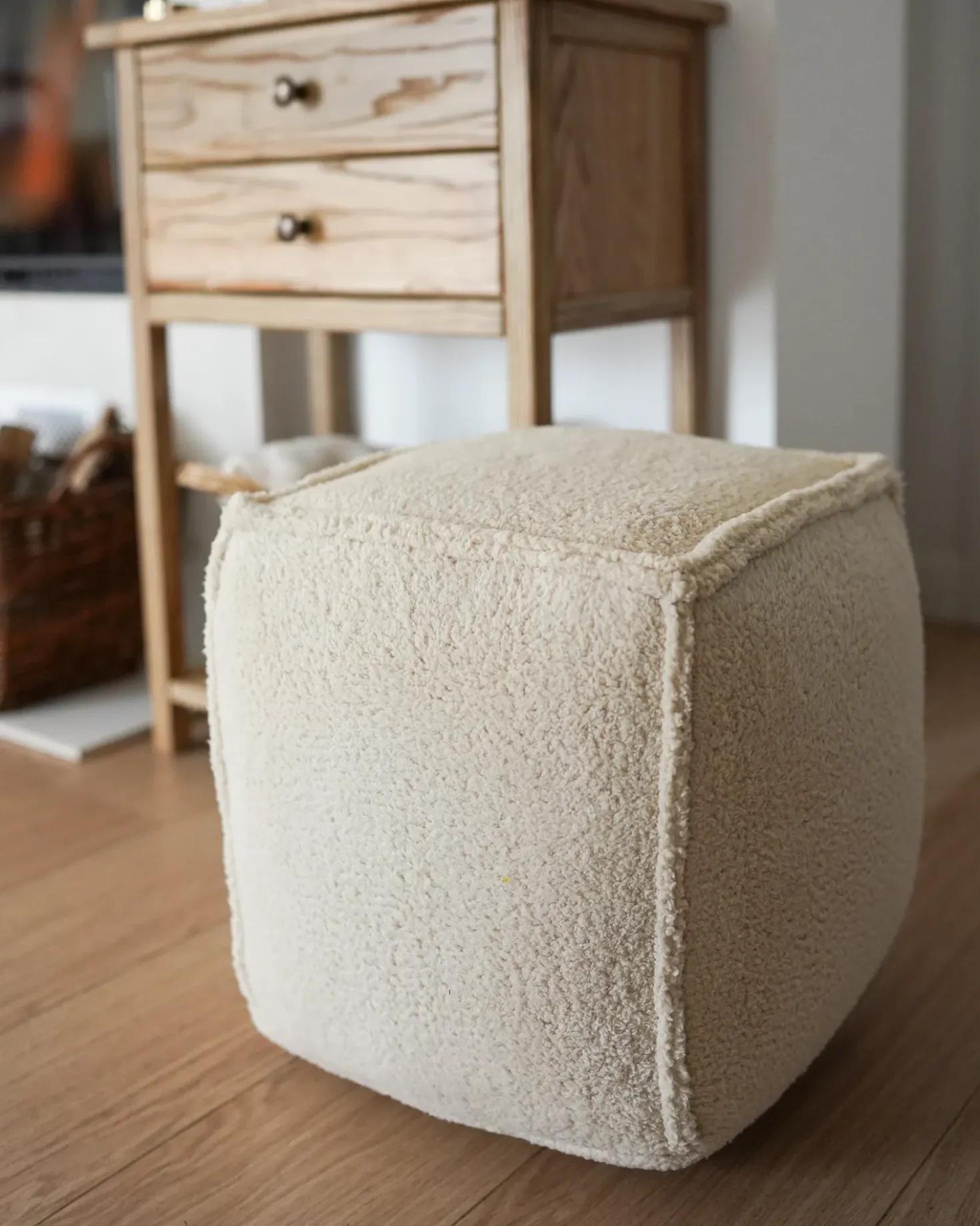 Puf ALIPUR Boucle Lysebrun
