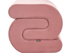 Puf ARCADIA Velour Lyserød