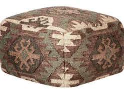 Puf ARVEN Jute Multifarvet