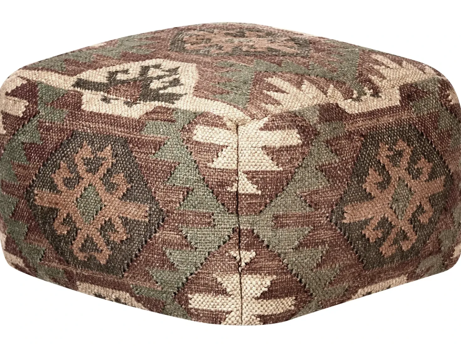 Puf ARVEN Jute Multifarvet