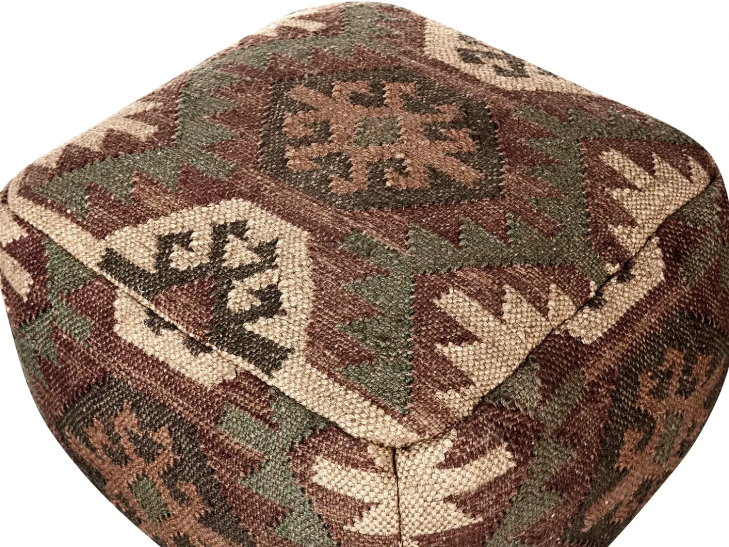 Puf ARVEN Jute Multifarvet
