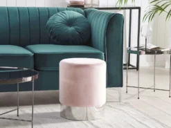 Puf BRIGITTE Velour Pastellrosa