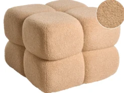 Puf CALIENTE Boucle Beige