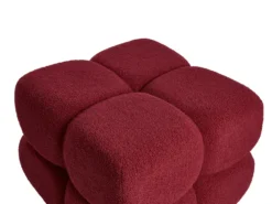 Puf CALIENTE Boucle Mørkerød