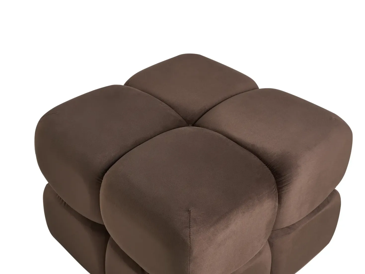 Puf CALIENTE Velour Mørkebrun