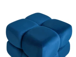 Puf CALIENTE Velour Navy Blå