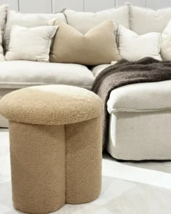 Puf CARRINGTON Boucle Beige