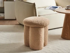 Puf CARRINGTON Boucle Beige