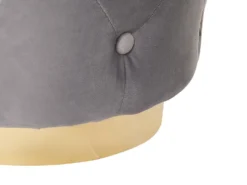 Puf CARROLLTON Velour Lysegrå