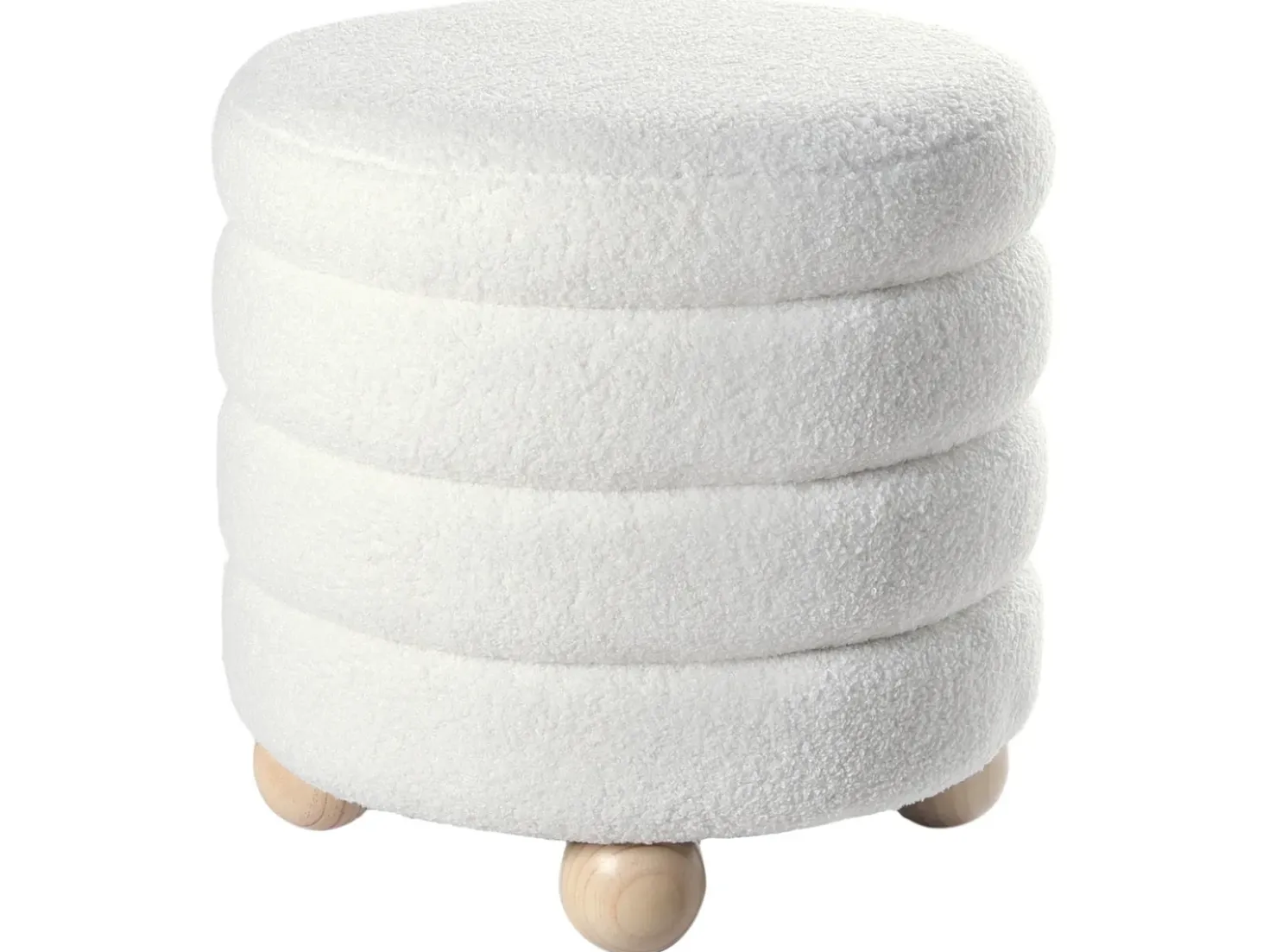 Puf CHILLY Boucle Cremehvid