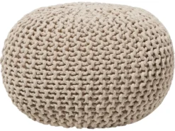 Puf CONRAD Bomuld Lys Beige