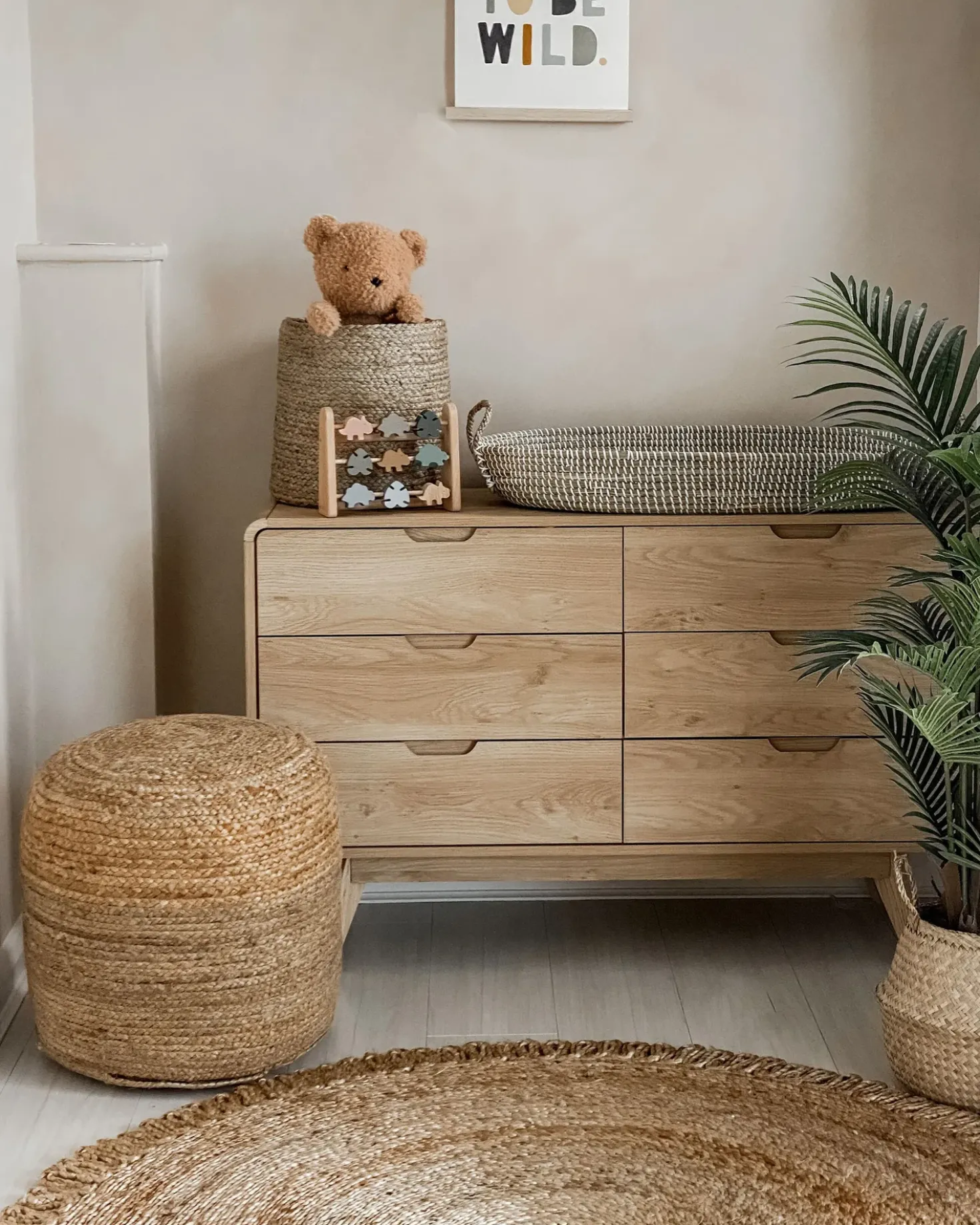 Puf DALAMA Jute Sand Beige