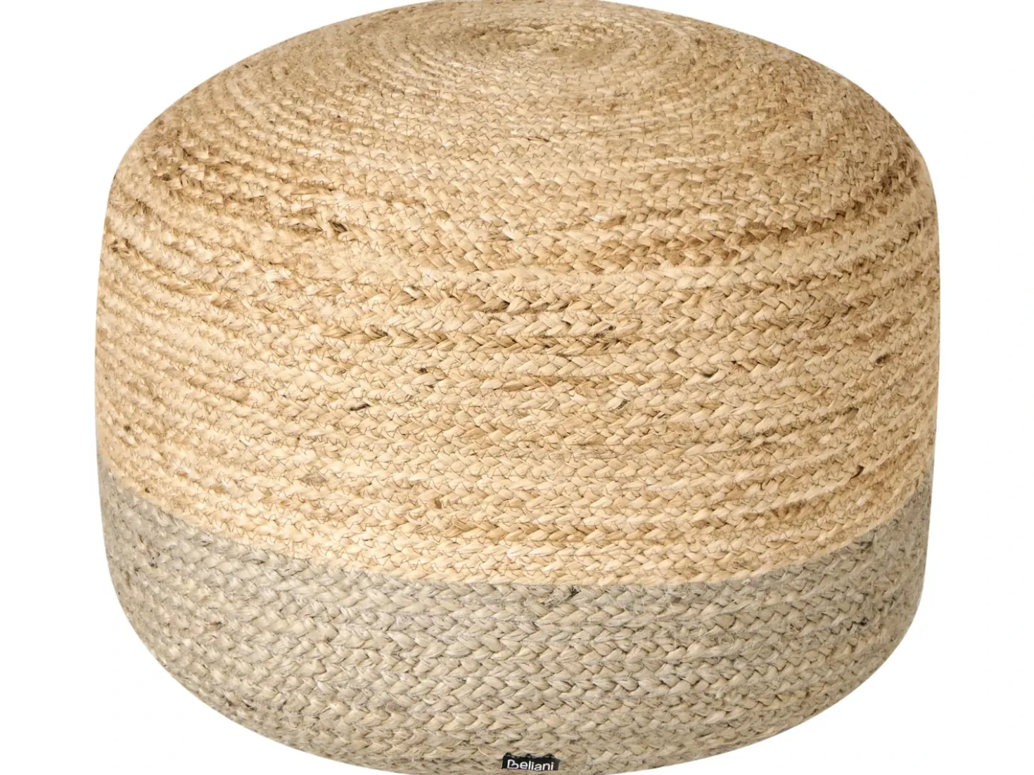 Puf DUKI Jute Brungrå