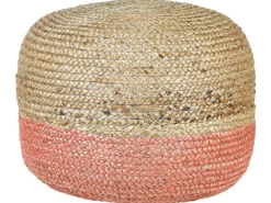 Puf DUKI Jute Lyserød