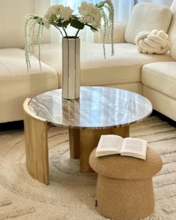 Puf EUFAULA Boucle Beige