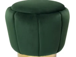 Puf IRVING Velour Mørkegrøn