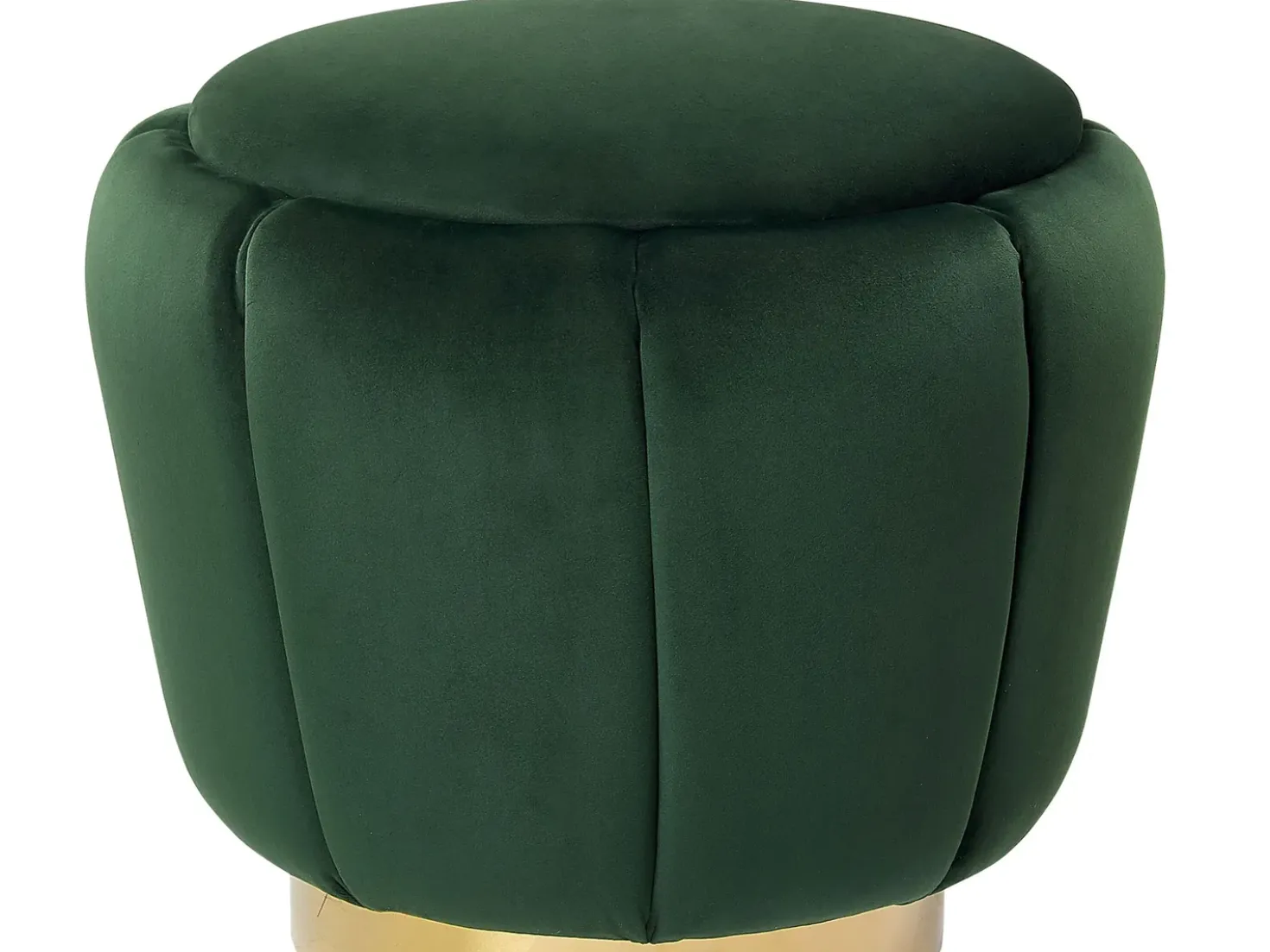 Puf IRVING Velour Mørkegrøn