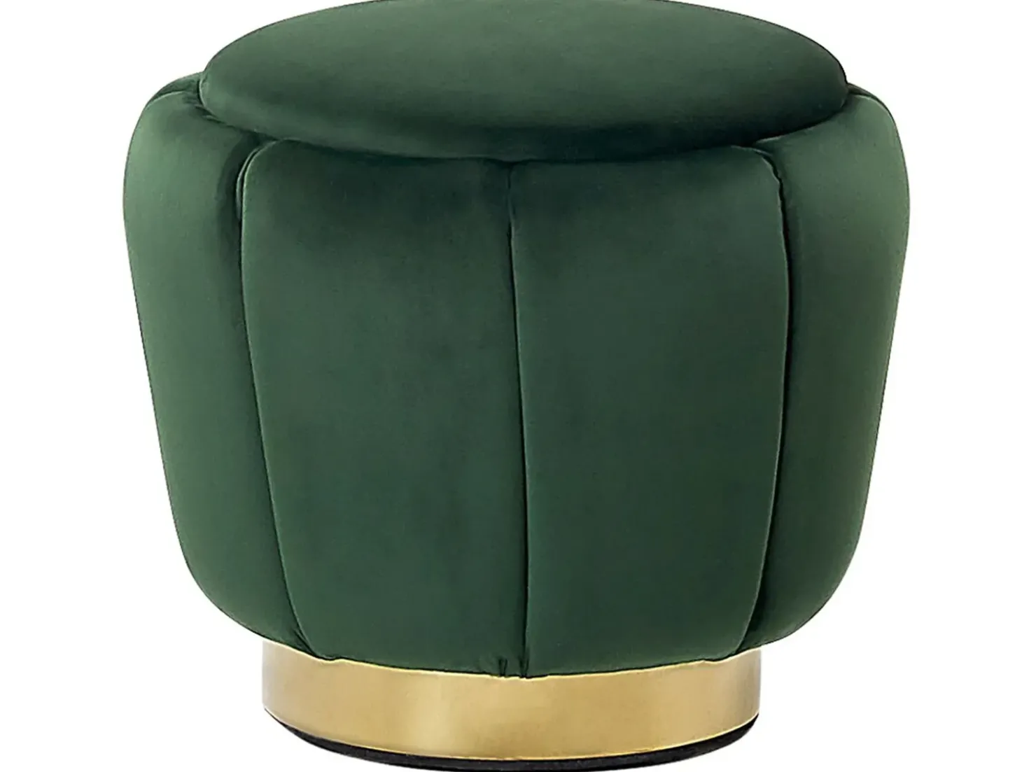 Puf IRVING Velour Mørkegrøn