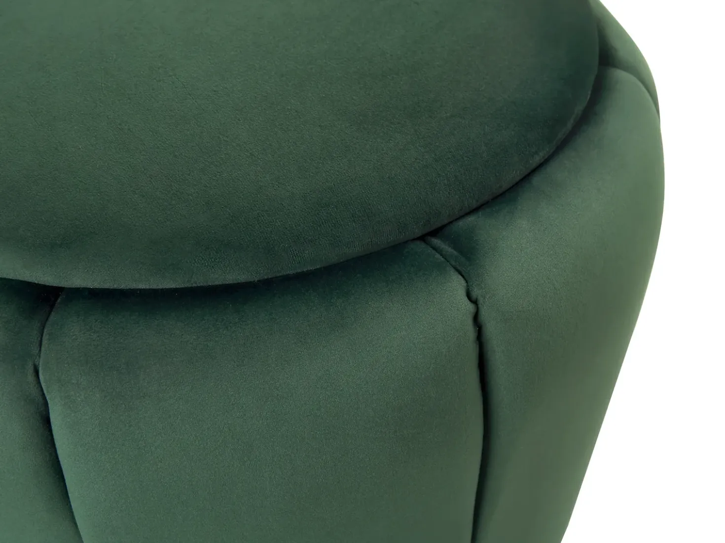 Puf IRVING Velour Mørkegrøn