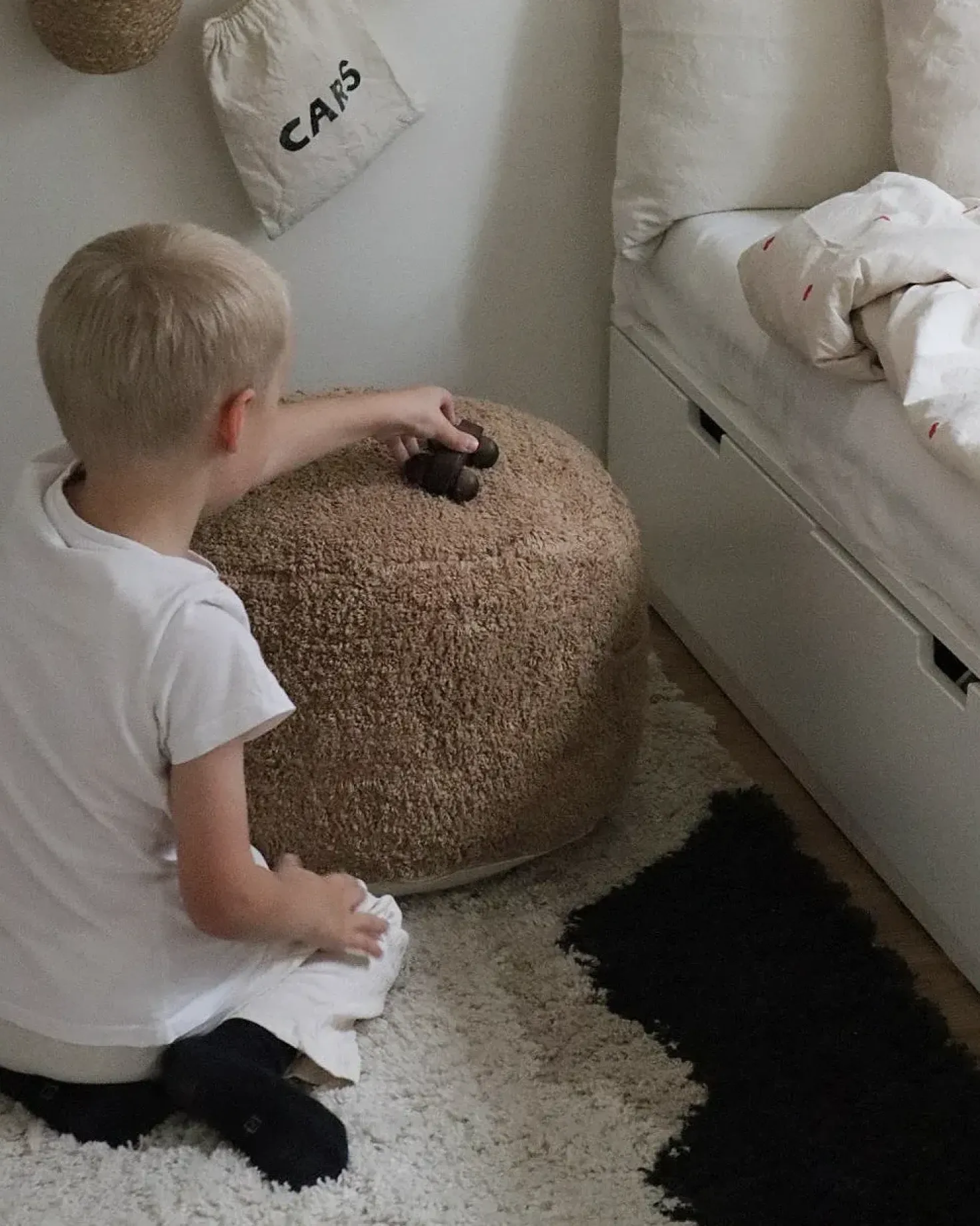 Puf KANDHKOT Bomuld Brun