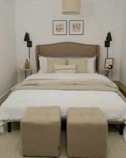 Puf KANSAS Boucle Beige