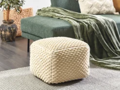 Puf KINGRI Bomuld Lys Beige