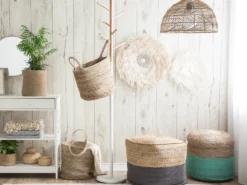 Puf KIRAMA Jute Mørkegrå