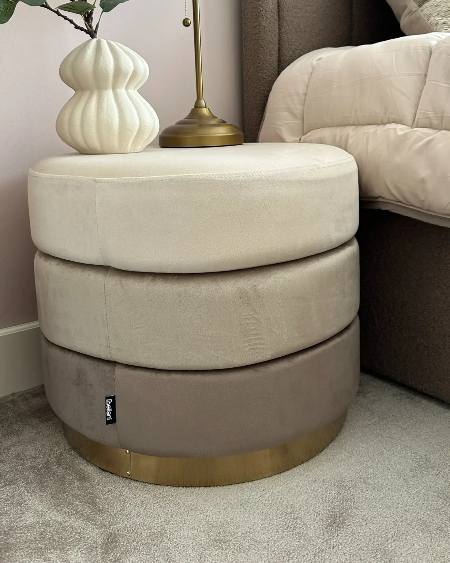 Puf LOUIN Velour Beige
